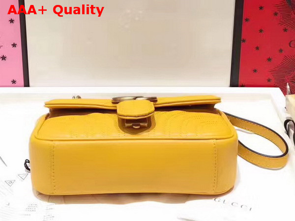 Gucci GG Marmont Matelasse Mini Bag in Yellow Leather Replica