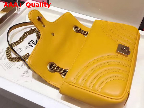 Gucci GG Marmont Matelasse Mini Bag in Yellow Leather Replica