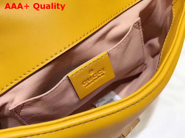 Gucci GG Marmont Matelasse Mini Bag in Yellow Leather Replica