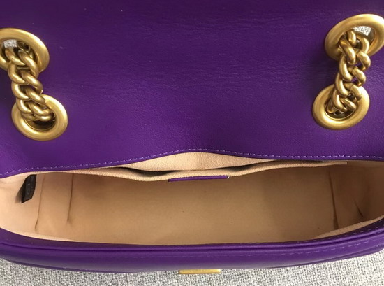 Gucci GG Marmont Matelasse Mini Shoulder Bag in Purple