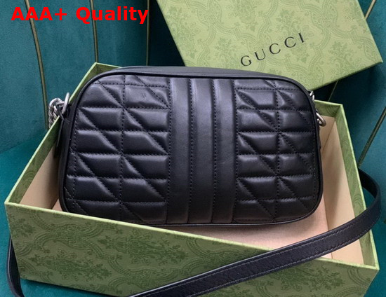 Gucci GG Marmont Matelasse Shoulder Bag in Black Leather 447632 Replica