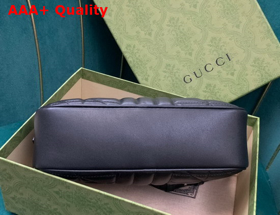 Gucci GG Marmont Matelasse Shoulder Bag in Black Leather 447632 Replica