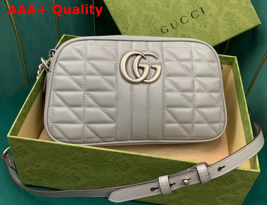 Gucci GG Marmont Matelasse Shoulder Bag in Dark Grey Leather 447632 Replica