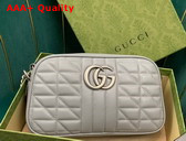 Gucci GG Marmont Matelasse Shoulder Bag in Dark Grey Leather 447632 Replica