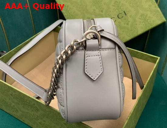 Gucci GG Marmont Matelasse Shoulder Bag in Dark Grey Leather 447632 Replica