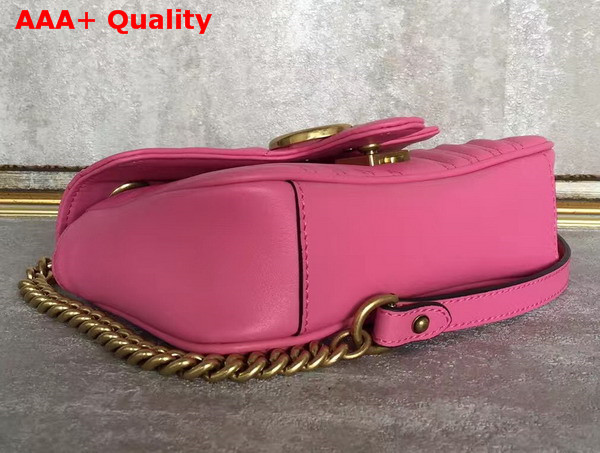 Gucci GG Marmont Matelasse Shoulder Bag in Pink Calfskin Replica