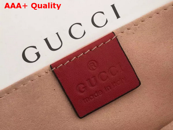 Gucci GG Marmont Matelasse Shoulder Bag in Red Calf Leather Replica