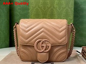 Gucci GG Marmont Matelasse Shoulder Bag in Rose Pink Leather 739681 Replica