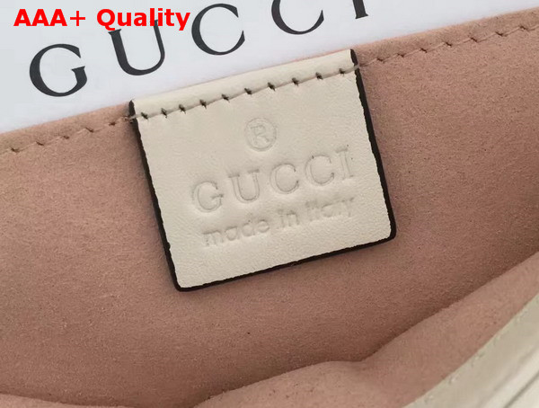 Gucci GG Marmont Matelasse Shoulder Bag in White Calfskin Replica