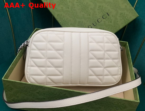 Gucci GG Marmont Matelasse Shoulder Bag in White Leather 447632 Replica