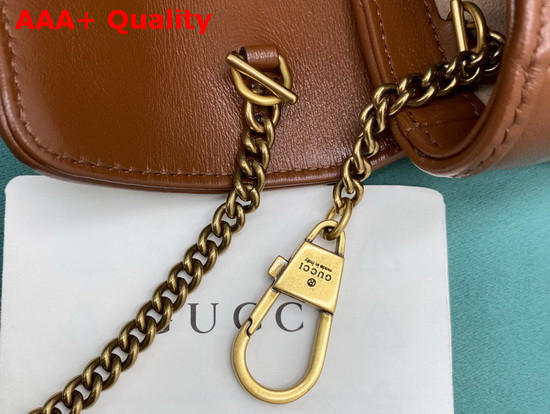 Gucci GG Marmont Matelasse Super Mini Bag Brown Diagonal Matelasse Leather 476433 Replica