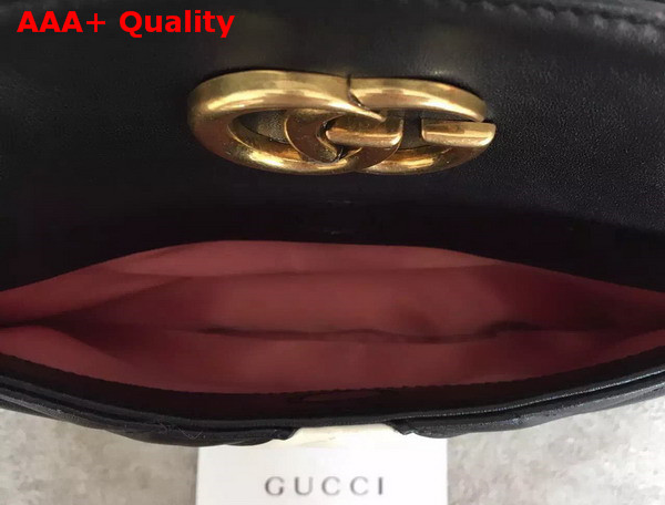 Gucci GG Marmont Matelasse Tote in Black and White Leather Replica