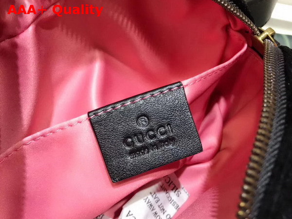 Gucci GG Marmont Matelasse Velvet Belt Bag in Black Velvet Replica