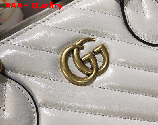 Gucci GG Marmont Medium Tote Bag in White Matelasse Leather 627332 Replica