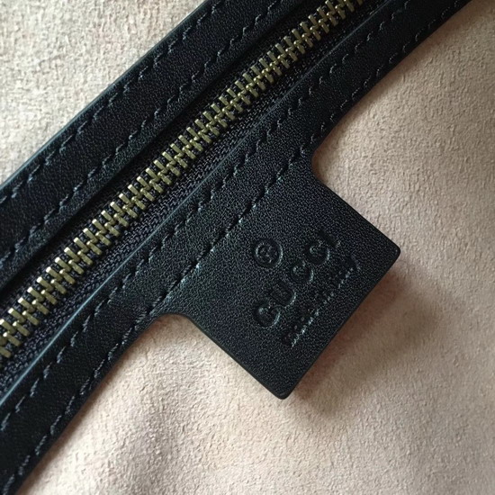 Gucci GG Marmont Messenger Bag in Black Matelasse Leather