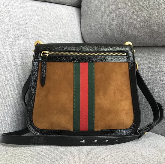 Gucci GG Marmont Messenger Bag in Brown Suede