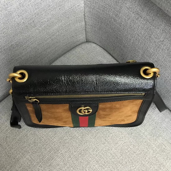 Gucci GG Marmont Messenger Bag in Brown Suede