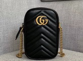 Gucci GG Marmont Mini Bag in Black Leather 598597