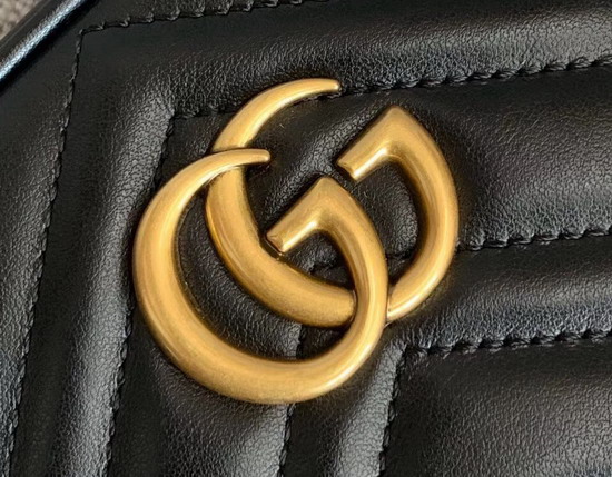 Gucci GG Marmont Mini Bag in Black Leather 598597