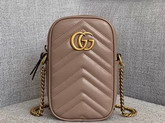 Gucci GG Marmont Mini Bag in Dusty Pink Leather 598597