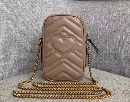 Gucci GG Marmont Mini Bag in Dusty Pink Leather 598597