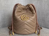 Gucci GG Marmont Mini Bucket Bag Dust Pink Leather 575163