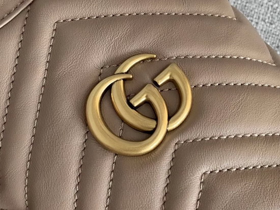 Gucci GG Marmont Mini Bucket Bag Dust Pink Leather 575163