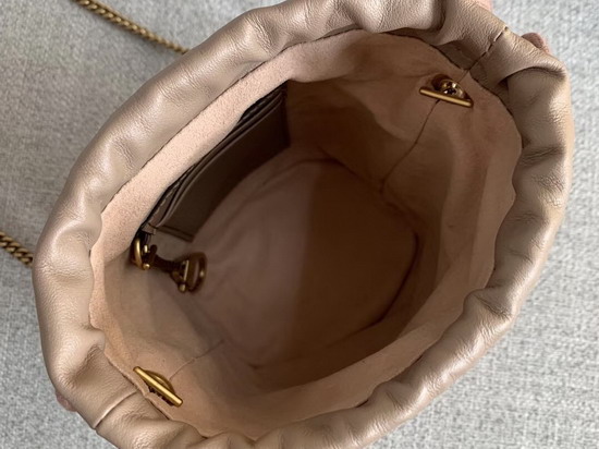 Gucci GG Marmont Mini Bucket Bag Dust Pink Leather 575163