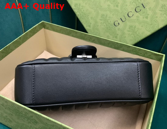 Gucci GG Marmont Mini Shoulder Bag Black Leather 446744 Replica