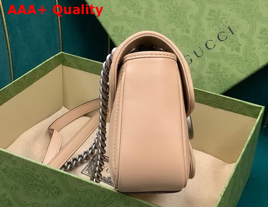 Gucci GG Marmont Mini Shoulder Bag Rose Beige Leather 446744 Replica