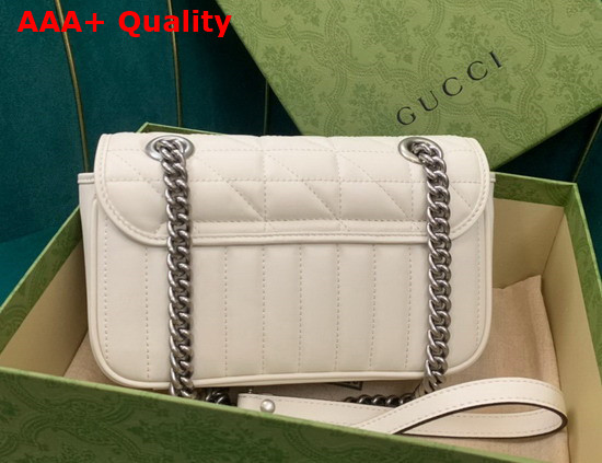 Gucci GG Marmont Mini Shoulder Bag White Leather 446744 Replica