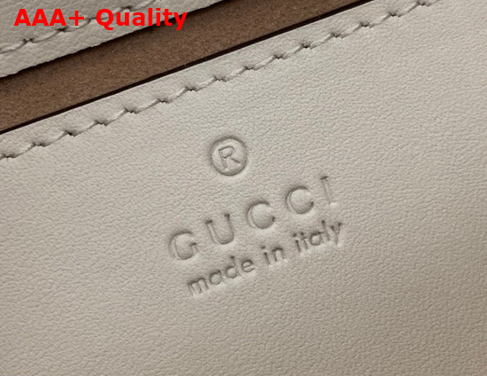 Gucci GG Marmont Mini Shoulder Bag White Leather 446744 Replica