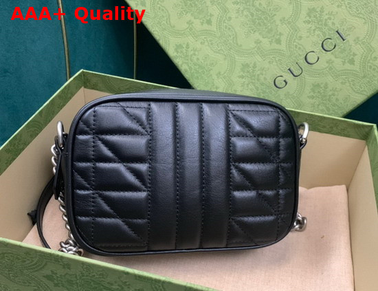 Gucci GG Marmont Mini Shoulder Bag in Black Leather 634936 Replica