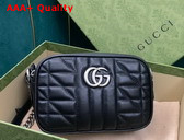 Gucci GG Marmont Mini Shoulder Bag in Black Leather 634936 Replica