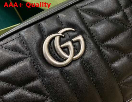 Gucci GG Marmont Mini Shoulder Bag in Black Leather 634936 Replica