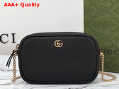 Gucci GG Marmont Mini Shoulder Bag in Black Leather 772759 Replica