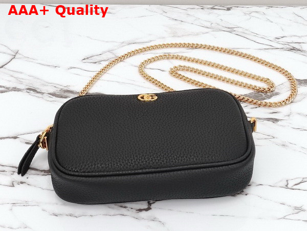 Gucci GG Marmont Mini Shoulder Bag in Black Leather 772759 Replica