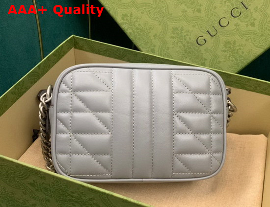 Gucci GG Marmont Mini Shoulder Bag in Dark Grey Leather 634936 Replica