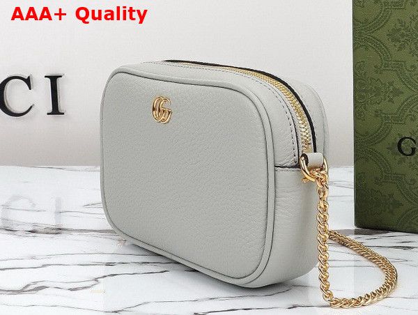 Gucci GG Marmont Mini Shoulder Bag in Grey Leather 772759 Replica