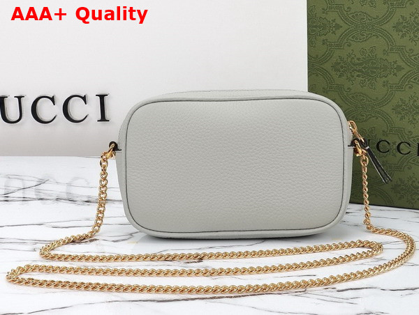 Gucci GG Marmont Mini Shoulder Bag in Grey Leather 772759 Replica