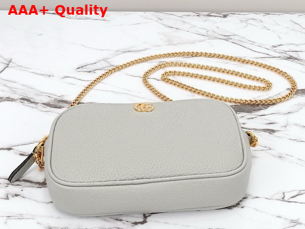 Gucci GG Marmont Mini Shoulder Bag in Grey Leather 772759 Replica