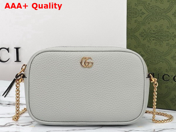 Gucci GG Marmont Mini Shoulder Bag in Grey Leather 772759 Replica