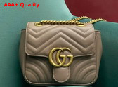 Gucci GG Marmont Mini Shoulder Bag in Nude Leather 739682 Replica