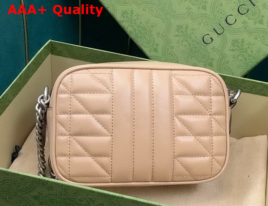 Gucci GG Marmont Mini Shoulder Bag in Rose Beige Leather 634936 Replica