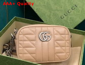 Gucci GG Marmont Mini Shoulder Bag in Rose Beige Leather 634936 Replica