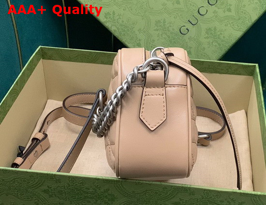 Gucci GG Marmont Mini Shoulder Bag in Rose Beige Leather 634936 Replica