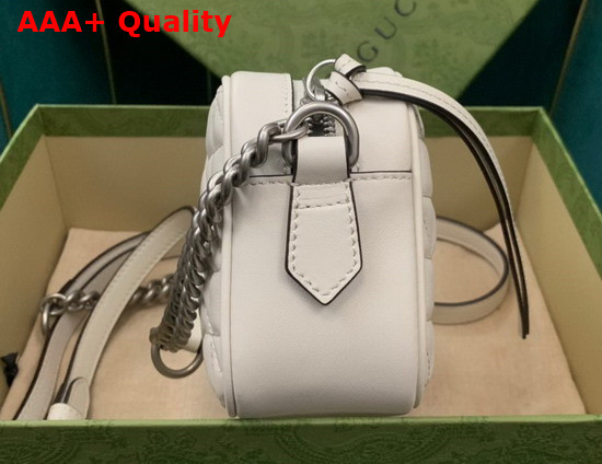 Gucci GG Marmont Mini Shoulder Bag in White Leather 634936 Replica