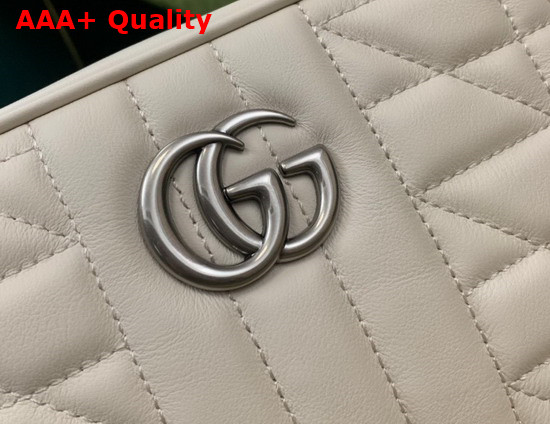 Gucci GG Marmont Mini Shoulder Bag in White Leather 634936 Replica