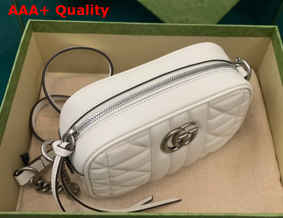 Gucci GG Marmont Mini Shoulder Bag in White Leather 634936 Replica