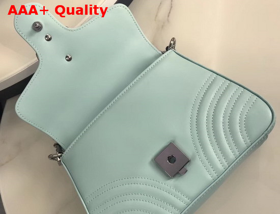 Gucci GG Marmont Mini Top Handle Bag Pastel Green Leather 547260 Replica